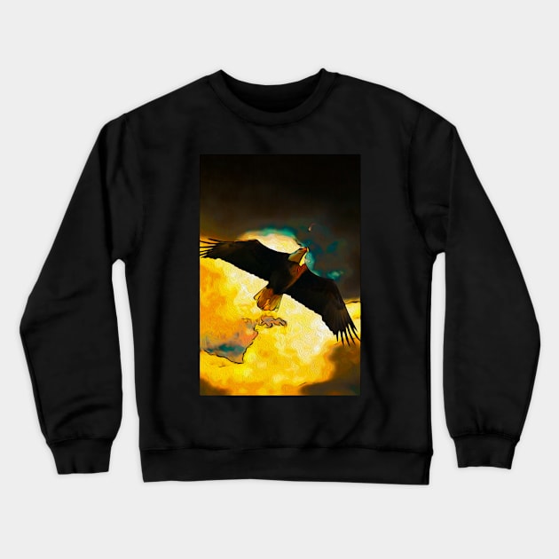 Eagle Storm - Bald Eagle Crewneck Sweatshirt by Highseller